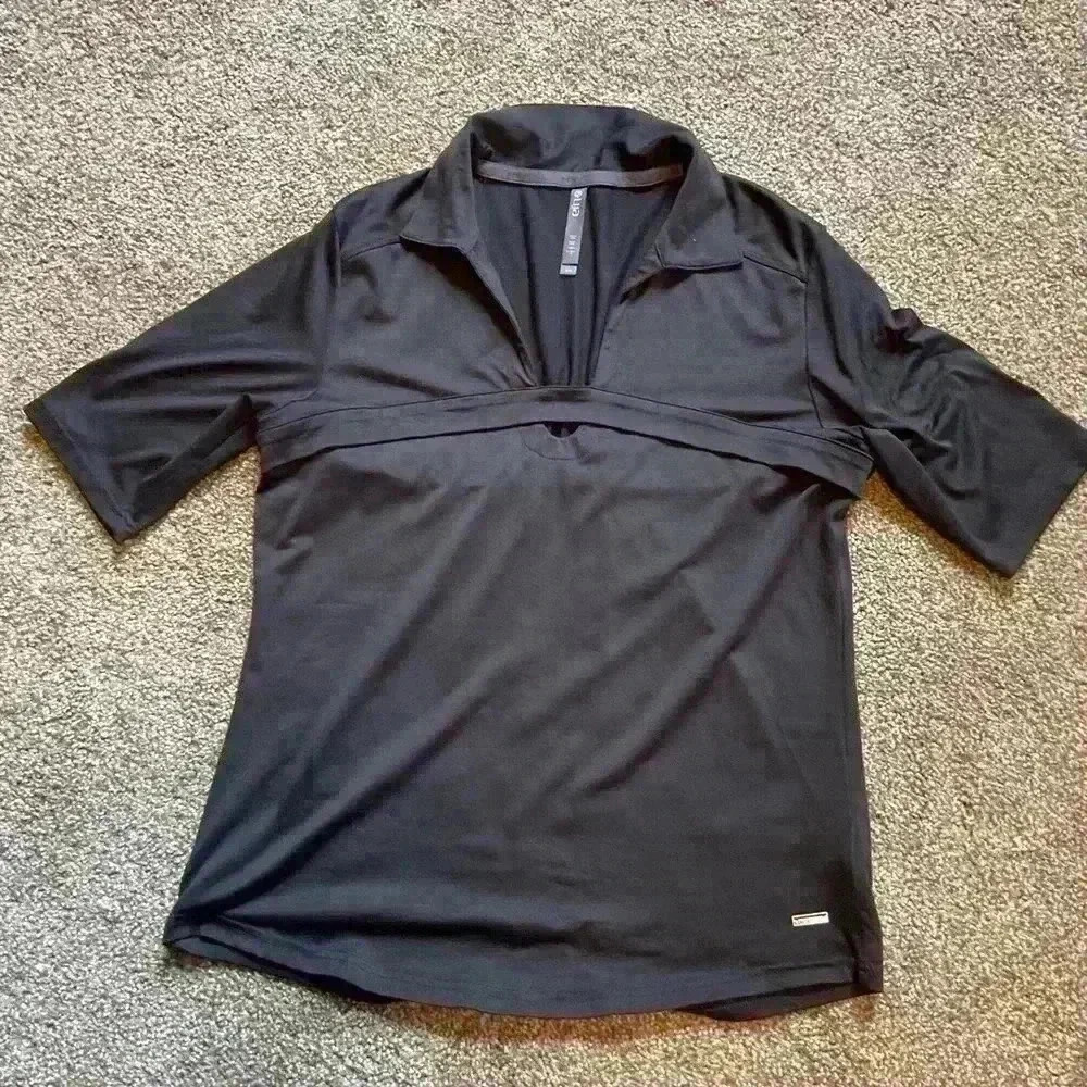 Lija black golf shirt